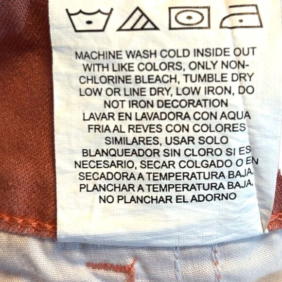 Riders by Lee 22W Terra cotta color Jean style shorts embellished pockets - Picture 8 of 9